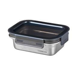ステンレス 保存容器 電子レンジ オーブン 食洗機 対応 400ml 長方形 シルバー ロック＆ロック ステンハード LST511