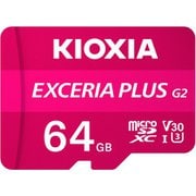 EXCERIA PLUS G2 microSDXCカード 64GB Class10 UHS-I U3 V30 最大読込100MB/s 最大書込65MB/s SD変換アダプタ付属 KMUH-B064G