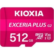 EXCERIA PLUS G2 microSDXCカード 512GB Class10 UHS-I U3 V30 最大読込100MB/s 最大書込90MB/s SD変換アダプタ KMUH-B512G