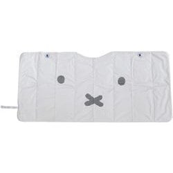 LIC-MF0160 [サンシェード 折りたためる パタパタサンシェード4 レギュラーサイズ（幅130cm×高さ60cm） 折りたたみ式 吸盤式 フロントガラス用 ミッフィーフェイス]