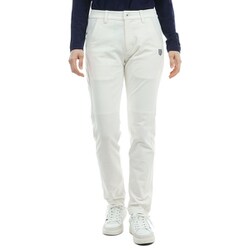 ADLA466L WHT [24F ハイテンション裏起毛 スリムPT レディース Lサイズ ホワイト]