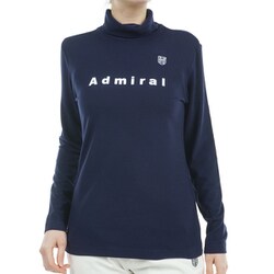 ADLA472L NVY [24F ソフトタッチ LS タートルシャツ レディース Lサイズ ネイビー]