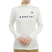 ADLA472L WHT [24F ソフトタッチ LS タートルシャツ レディース Lサイズ ホワイト]