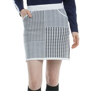 ADLA473L WHT [24F パターンミックス ニットスカート レディース Lサイズ ホワイト]