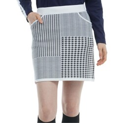 ADLA473M WHT [24F パターンミックス ニットスカート レディース Mサイズ ホワイト]