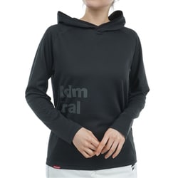ADLA483M BLK [24F 裏起毛 フーディーシャツ レディース Mサイズ ブラック]