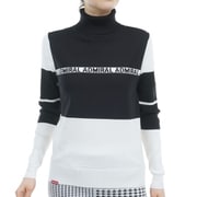 ADLA486M BLK [24F パネルカラー タートルネックセーター レディース Mサイズ ブラック]