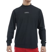 ADMA462L BLK [24F ミニワッフル LS モックネックシャツ メンズ Lサイズ ブラック]
