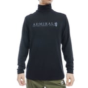 ADMA484L BLK [24F ソフトタッチ ロングスリーブ タートルシャツ メンズ Lサイズ ブラック]
