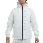 ADMA486L WHT [24F 軽量中綿 フーデッドジャケット メンズ Lサイズ ホワイト]