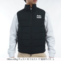 ADMA487M BLK [24F リバーシブル フリースコンビベスト メンズ Mサイズ ブラック]