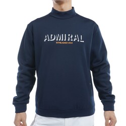 ADMA492M NVY [24F ロゴモックネック スウェット メンズ Mサイズ ネイビー]