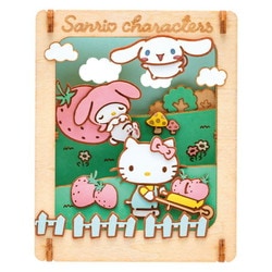 PT-W21 PAPER THEATER（ペーパーシアター） -wood style- サンリオキャラクターズ いちごのおうち（2） [クラフトトイ]