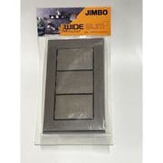 NWS03008DBMSPS [J・ワイドスリムシリーズ スイッチセット＋プレート 3個用 表示灯なし 3路トリプル ダークブラウンメタリック 1セット]