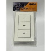 NWS03002PWSPS [J・ワイドスリムシリーズ スイッチセット＋プレート 3個用 片切ガイド用 トリプル マークなし 表示灯付 ピュアホワイト 1セット]