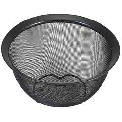 ボウル型 ザル シリコーン加工 ステンレス製 15cm 足付 ブラック Style Kitchenware 食洗機対応 LD-447
