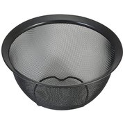 ボウル型 ザル シリコーン加工 ステンレス製 15cm 足付 ブラック Style Kitchenware 食洗機対応 LD-447