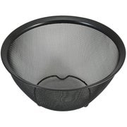 ボウル型 ザル シリコーン加工 ステンレス製 18cm 足付 ブラック Style Kitchenware 食洗機対応 LD-448