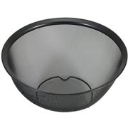 ボウル型 ザル シリコーン加工 ステンレス製 21cm 足付 ブラック Style Kitchenware 食洗機対応 LD-449