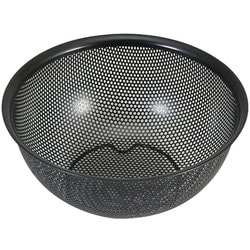 パンチングザル シリコーン加工 ステンレス製 18cm 足付 ブラック Style Kitchenware 食洗機対応 LD-451