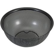 パンチングザル シリコーン加工 ステンレス製 18cm 足付 ブラック Style Kitchenware 食洗機対応 LD-451