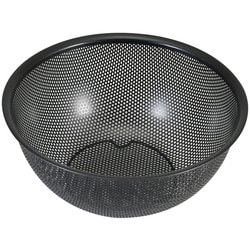 パンチングザル シリコーン加工 ステンレス製 21cm 足付 ブラック Style Kitchenware 食洗機対応 LD-452