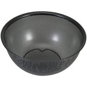 パンチングザル シリコーン加工 ステンレス製 21cm 足付 ブラック Style Kitchenware 食洗機対応 LD-452