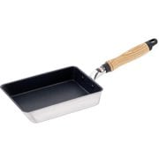 卵焼き器 13×18cm エッグパン ガス火専用 日本製 シルバー テフロンTMプラチナ 絢銀キャスト MA-5506