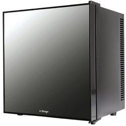 A-Stage 1ドア冷蔵庫 20L ミラーガラス (ペルチェ式：ブラック
