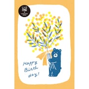 レトロ印刷 ポストカード ミモザの花束 1枚入 HJ050