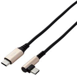 USB-Cケーブル USB Type C to Type C 2m L字 PD 60W ILMF ブラック U2C-CCL20NBK-IL