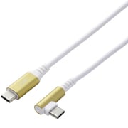 USB-Cケーブル USB Type C to Type C 2m L字 PD 60W ILMF イエロー U2C-CCL20NYL-IL