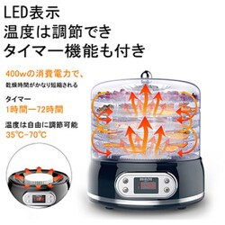 【未使用】Belle Life ベルライフ　フードドライヤー　BLF-268RL BelleLife 丸型フードドライヤー 専用本体 BLF-268RL-B 本体部分