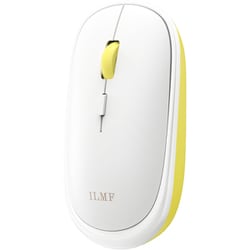 ワイヤレスマウス 無線（2.4GHz）接続 静音 4ボタン 厚み28mm 軽量 薄型 左右対称 ILMF Windows 11 10/Mac対応 イエロー M-TM10DBYL-IL