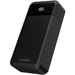 モバイルバッテリー 10000mAh PD 30W 入出力（USB Type-C×2）/出力（USB-A×1） PSE適合 ブラック DE-C51L-10000BK