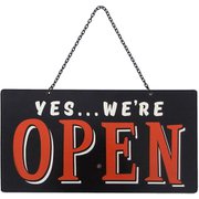 メタル OPEN/CLOSE サイン RESUME TIME BK/OR DE057569