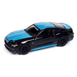 AWSP151B 1/64 2015 ペティー ガレージ マスタング GT グロスブラック/ペティーブルー [ダイキャストミニカー]