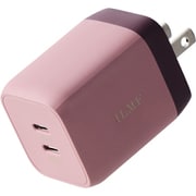 USB急速充電器 ILMFシリーズ USB PD(パワーデリバリー)対応 65W USB-C×2 折りたたみプラグ PD PPS GaN採用 ピンク MPA-ACCP43PN-IL