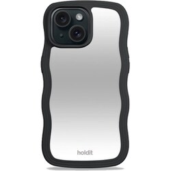 16310 [Wavy Case ミラー耐衝撃 iPhone 16e/15/14/13用ケース Black/Mirror]