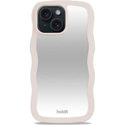 16314 [Wavy Case ミラー耐衝撃 iPhone 16e/15/14/13用ケース Light Beige/Mirror]