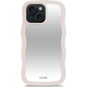 16314 [Wavy Case ミラー耐衝撃 iPhone 16e/15/14/13用ケース Light Beige/Mirror]