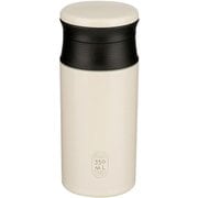 ステンレスカフェボトル スクリュー 350ml 保冷 保温 真空二重構造 アイボリー NQ-0351