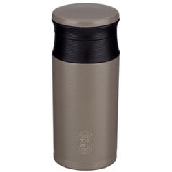 ステンレスカフェボトル スクリュー 350ml 保冷 保温 真空二重構造 ブラウン NQ-0352