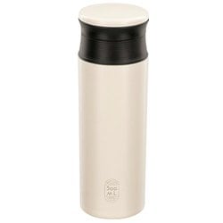 ステンレスカフェボトル スクリュー 500ml 保冷 保温 真空二重構造 アイボリー NQ-0353