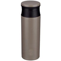 ステンレスカフェボトル スクリュー 500ml 保冷 保温 真空二重構造 ブラウン NQ-0354