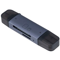 USB3.2Gen1 TypeC＆A アルミカードリーダー・ライター CRW-DC3SD92GY