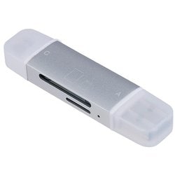 USB3.2Gen1 TypeC＆A アルミカードリーダー・ライター CRW-DC3SD92SL