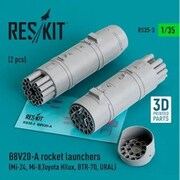 RSK35-0003R 1/35 B8V20-A 80mm ロケット弾ポッド ヘリコプター用 2個入 [プラモデル用パーツ]