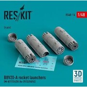 RSK48-0014R 1/48 B8V20-A 80mm ロケット弾ポッド ヘリコプター用 4個入 [プラモデル用パーツ]