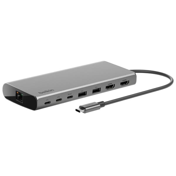 Belkin ベルキンConnect 8-in-1 Dual 4K Display USB-C コア ハブ INC015btSGY-CZΩ